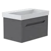 GSI Nubes Lacquer 80 x 50 1 Drawer Vanity Unit