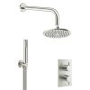Crosswater MPRO Brushed Stainless Steel Effect 2 Outlet 2-Handle Shower Bundle