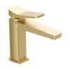Just Taps Hix Brushed Brass Single Lever Basin Mixer