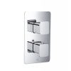 Just Taps Hix Chrome Twin Outlet Thermostatic Shower Valve