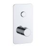 Just Taps Touch-Hugo 1 Outlet Push Button Thermostatic Shower Valve-Chrome