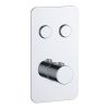 Just Taps Touch-Hugo 2 Outlets Push Button Thermostatic Shower Valve-Chrome