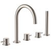 Just Taps Inox 5 Hole Bath Shower Mixer With Extractable PULL OUT Hand Shower And Diverter