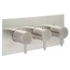 Just Taps Inox Thermostatic Concealed 2 Outlet Shower Valve, Horizontal