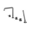 Abacus Iso Pro Deck Mounted 5Th Bath Shower Mixer Matt Anthracite