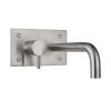 Just Taps Inox single lever wall mounted basin mixer, single plate HP 1 Available with short projection spout 152mm