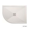 Crosswater Stone Resin Shower Trays 25mm Central Waste Offset Quadrant 900 x 1200mm (L)