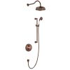Flova Liberty thermostatic 2-outlet shower valve with fixed head and slide rail kit 