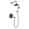 Flova Liberty thermostatic 2-outlet shower valve with fixed head and handshower kit
