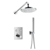 Flova Levo GoClick® thermostatic 2-outlet shower valve with fixed head and handshower kit