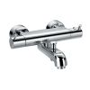 Flova Levo thermostatic exposed wall mounted bath and shower mixer (excludes kit)