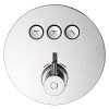 Flova Concealed thermostatic GoClick® 3-outlet trim – round plate