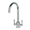 Clearwater Alzira C Monobloc Twin Lever Kitchen Sink Mixer Tap – Chrome