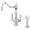 Perrin And Rowe Picardie Chrome Kitchen Sink Mixer Tap With Rinse Polished Nickel