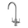 Clearwater Calypso C Spout Twin Lever Kitchen Mixer Tap