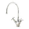 Perrin And Rowe Minoan Kitchen Sink Mixer Tap With Crosstop Handles Polished Nickel
