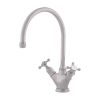 Perrin And Rowe Minoan Kitchen Sink Mixer Tap With Crosstop Handles Pewter
