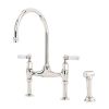 Perrin And Rowe Deck Mounted Ionian Sink Mixer Tap With Lever Handles And Rinse