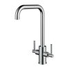 Clearwater Calypso U Spout Twin Lever Kitchen Mixer Tap