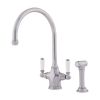 Perrin And Rowe Phoenician Kitchen Sink Mixer Tap With Rinse Pewter