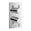 Crosswater MPRO Chrome Twin Outlet Thermostatic Bath Shower Valve