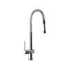 Gessi Oxygen Hi-Tech side lever monobloc mixer with swivel spring spout and pull-out aerator