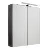 Just Taps Mirror Cabinet with Light, 600mm – Black