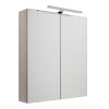 Just Taps Mirror Cabinet with Light, 600mm – Grey