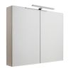 Just Taps Mirror Cabinet with Light, 800mm – Grey