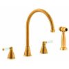 Abode Astbury Chrome 3 Part Kitchen Tap & Pull Out Rinser Forged Brass