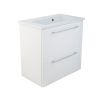 Just Taps Pace 600 wall mounted unit with two drawers – White