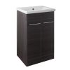 Just Taps Pace 500 Floor Standing Unit with Doors and Basin – Black
