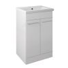 Just Taps Pace 500 Floor Standing Unit with Doors and Basin – White