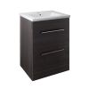 Just Taps Pace 600 Floor Mounted Unit with Drawers and Basin – Black