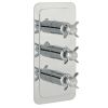 Just Taps Grosvenor Pinch Thermostatic Concealed 3 Outlet Shower Valve, Vertical