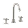 Crosswater MPRO Crosshead Basin 3 Hole Set Brushed Stainless Steel Effect - H: 242mm P: 132.5mm