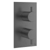 Crosswater MPRO 2 Outlet 2 Handle Concealed Thermostatic Bath Shower Valve Slate 