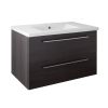 Just Taps Pace 800 Wall Mounted Unit with Drawers and Basin – Black