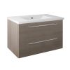 Just Taps Pace 800 Wall Mounted Unit with Drawers and Basin – Grey