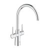 Grohe Ambi Contemporary 2 Handle Kitchen Sink Mixer Tap With Swivel Spout