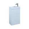 Saneux QUADRO Cloakroom washbasin + unit wall-mounted – gloss white