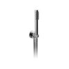 Just Taps Plus Round Water Outlet With Holder, Metal Hose And Slim Handshower