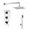 Crosswater Kai Lever Triple Shower Valve with Square Head Pack