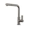 Gessi Aspire side lever monobloc mixer with swivel L-spout and pull-out spray