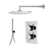 Abacus Emotion Thermo Round - Round Overhead & Slim Hand Shower