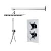 Abacus Emotion Thermo Round - Square Overhead & Slim Hand Shower