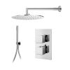 Abacus Emotion Thermo Square - Round Overhead & Slim Hand Shower