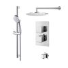 Abacus Emotion Thermo Square - Round Overhead & Round Hand Shower