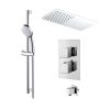 Abacus Emotion Thermo Square - Rectangle Head & Round Hand Shower