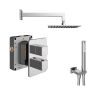 Abacus  Shower Pack 3 - Square - Chrome